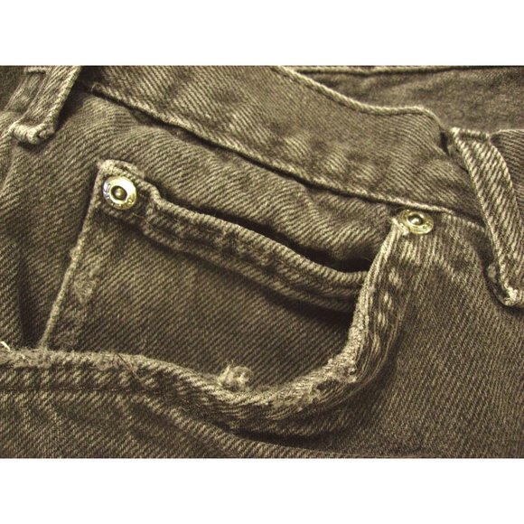 Dickies Womans CUTOFF JEANS SHORTS W 34 MEASURED High Waisted BLACK Denim - Picture 5 of 10